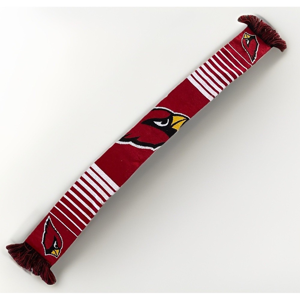 Arizona Cardinals‎ Knit Scarf Double sided Unisex Football Fan Fringe 66 inch